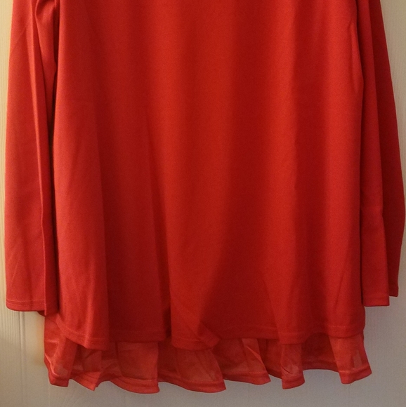 Lili❤gal new in pkg red long sleeve top, size XL - Picture 3 of 8